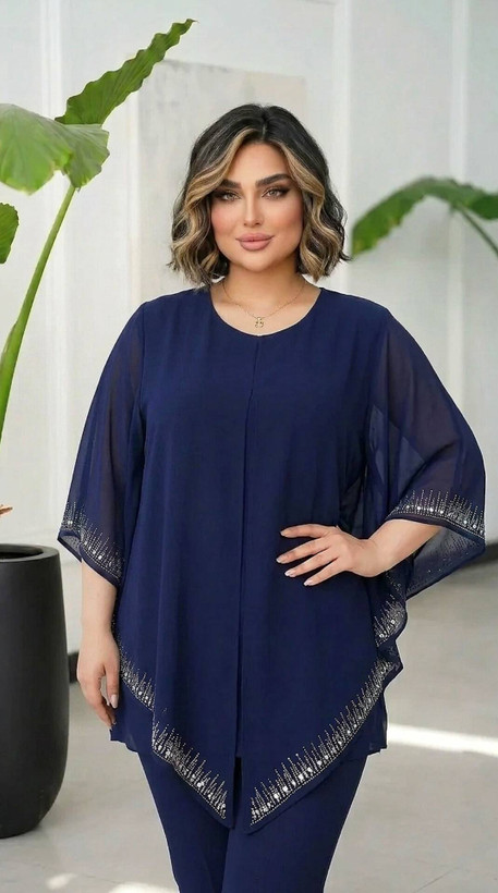 شومیز لیندا قواره دار خرجکار نگین حرارتی