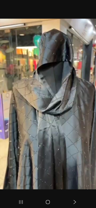 ست محرمی عبا و شال ساتن مجلسی نگین دار