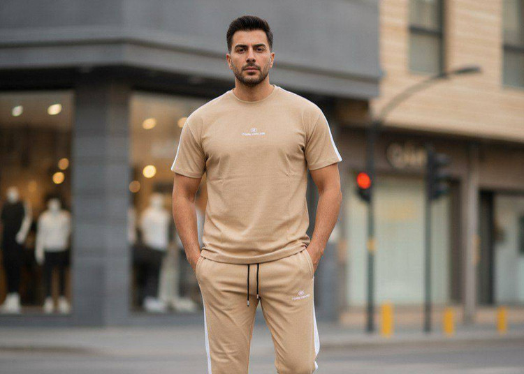ست تیشرت شلوار بیسکوییتی طرح Tom TAILOR