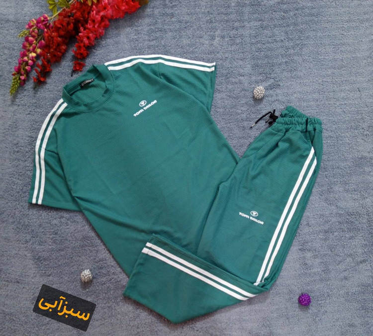 ست تیشرت شلوار بیسکوییتی طرح Tom TAILOR