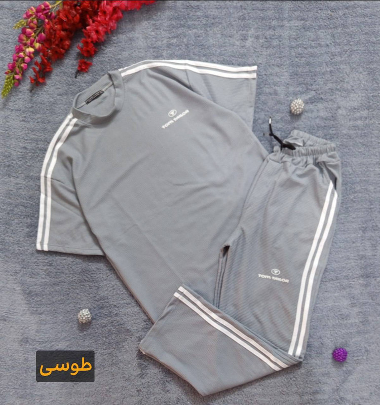 ست تیشرت شلوار بیسکوییتی طرح Tom TAILOR