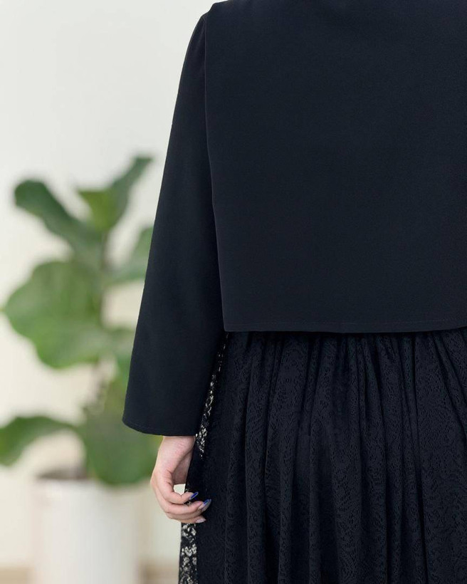 ست سه تیکه دانتل 👗💥کت+دامن+شال