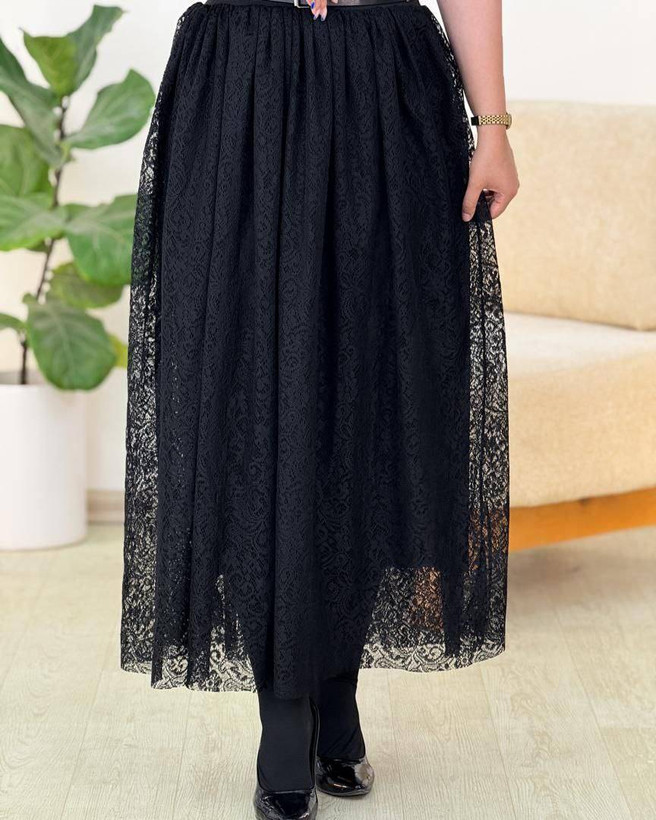 ست سه تیکه دانتل 👗💥کت+دامن+شال
