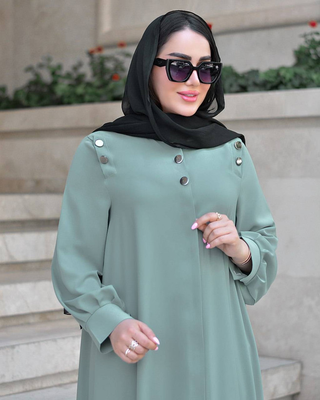 مانتو عبابی حنانه کرپ ندا اماراتی