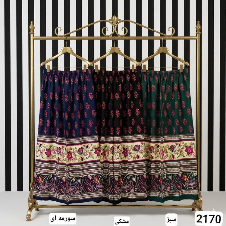 دامن نخی طرح دار 😍 ✅خنک و راحت و سبک