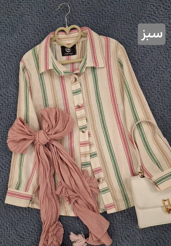 شومیز یقه مردونه خوشگل و دلبر😍 🧵مدل ژینا کد
