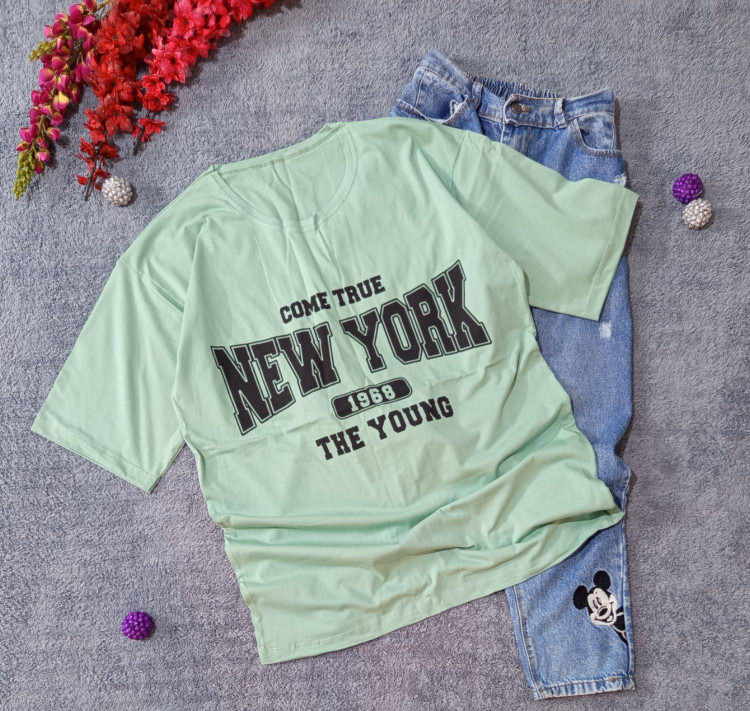 تیشرت اسپرت لانگ سوپر نخ پنبه NEW YORK