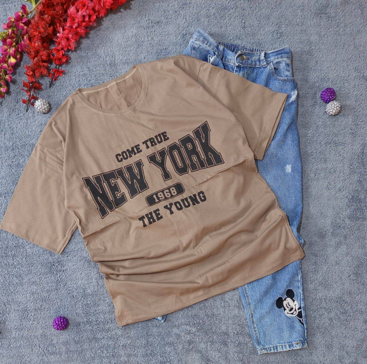 تیشرت اسپرت لانگ سوپر نخ پنبه NEW YORK