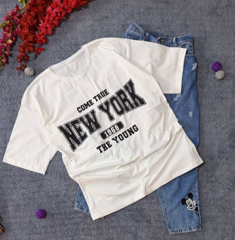 تیشرت اسپرت لانگ سوپر نخ پنبه NEW YORK