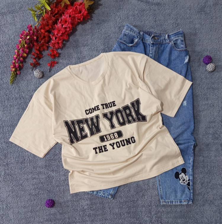 تیشرت اسپرت باکسی سوپرنخ پنبه باکیفیت NEW YORK