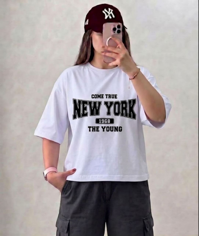 تیشرت اسپرت باکسی سوپرنخ پنبه باکیفیت NEW YORK