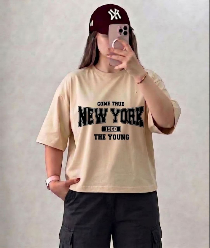 تیشرت اسپرت باکسی سوپرنخ پنبه باکیفیت NEW YORK