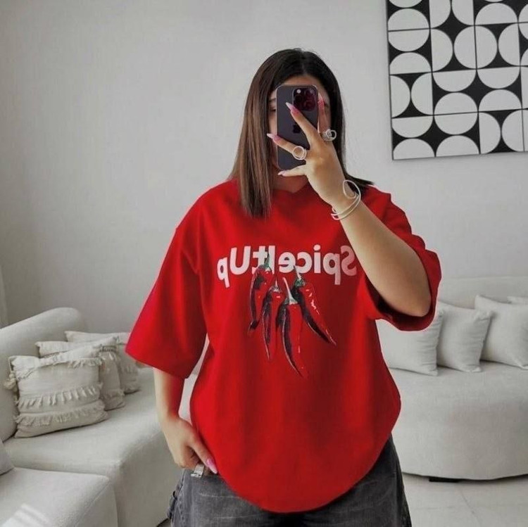 ترندترین تیشرت باکسی سوپرنخ پنبه28 فلفل 🌶🌶