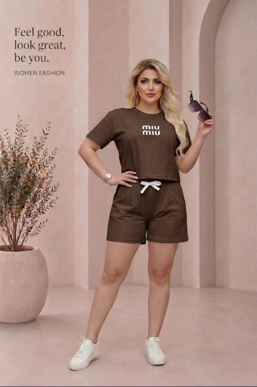 ست کراپ شورتک MIUMIUسوپر نخ پنبه کیفیت عالی