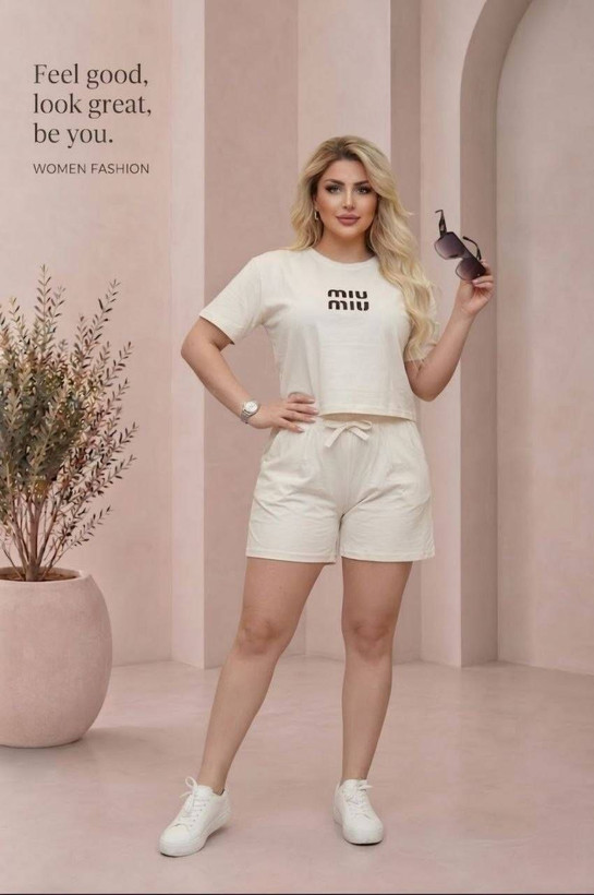 ست کراپ شورتک MIUMIUسوپر نخ پنبه کیفیت عالی