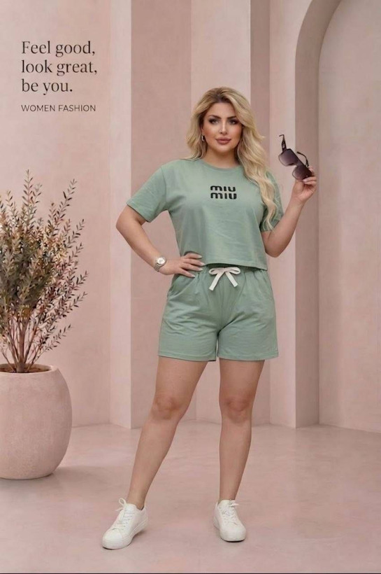ست کراپ شورتک MIUMIUسوپر نخ پنبه کیفیت عالی